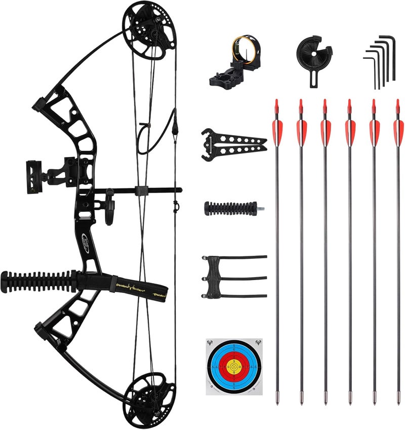 motion zeus Junior Compounnd Bow Set for Youth & Kids,Beginners and Women Bow Draw Length 16"-28",Draw Weight 10-40Lbs,290fps，Adjustable - Image 1